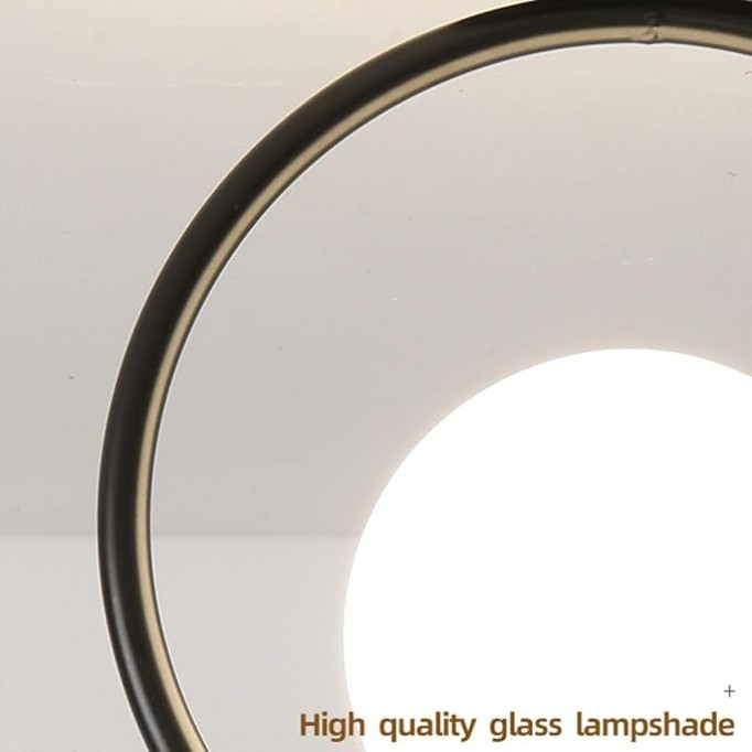 Mid Century Modern Gold Hallway Ceiling Light Fixture, Glass Semi Flush Mount Ceiling Light, Farmhouse Glass Kitchen Ceiling Light, Globe Bedroom Ceiling Lamp