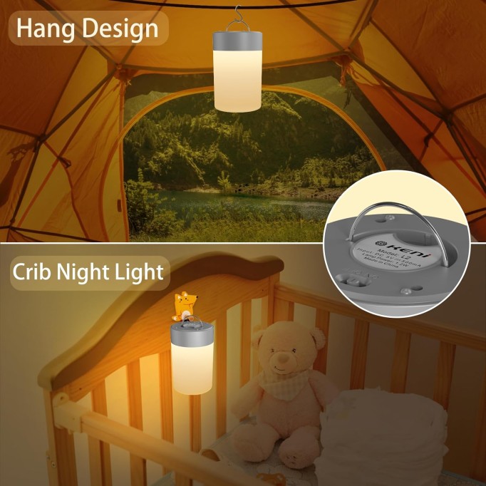 Nursery Night Light for Baby, Portable LED Touch Night Lamp for Kids and Adult, Breastfeeding, Sleep Aid, USB Rechargeable Nursing Lamp, Bedside Dimmable Warm Night Light, Soft Eye Caring
